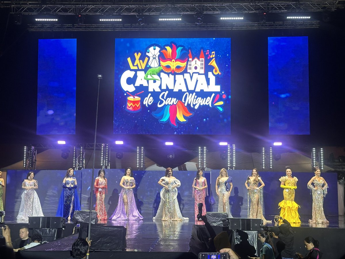 REYNALDOCARB's tweet photo. 🎉 ¡TENEMOS A LAS 10 SEMIFINALISTAS DEL 65° CARNAVAL DE SAN MIGUEL! 🎭✨

Estas jóvenes han destacado por su carisma, talento y orgullo migueleño:

1️⃣ Esthefany Vásquez - Satélite Oriente
2️⃣ Karla Morales - Urbanización El Molino
3️⃣ Julissa Díaz - Colonia Belén
4️⃣ Mónica Álvarez - Barrio La Merced
5️⃣ Emely García - Barrio San Francisco
6️⃣ Cristell Durán - Urbanización Ciudad Toledo
7️⃣ Yeniffer Yanes - Urbanización España
8️⃣ Johana Valladares - Urbanización Ciudad Real
9️⃣ Mishell Rivera - Urbanización Ciudad Pacífica
🔟 Nannette Mejía - Barrio El Calvario

💃 Estas semifinalistas son el reflejo del espíritu y la alegría que hacen grande a nuestro Carnaval. ¡Sigamos celebrando juntos!