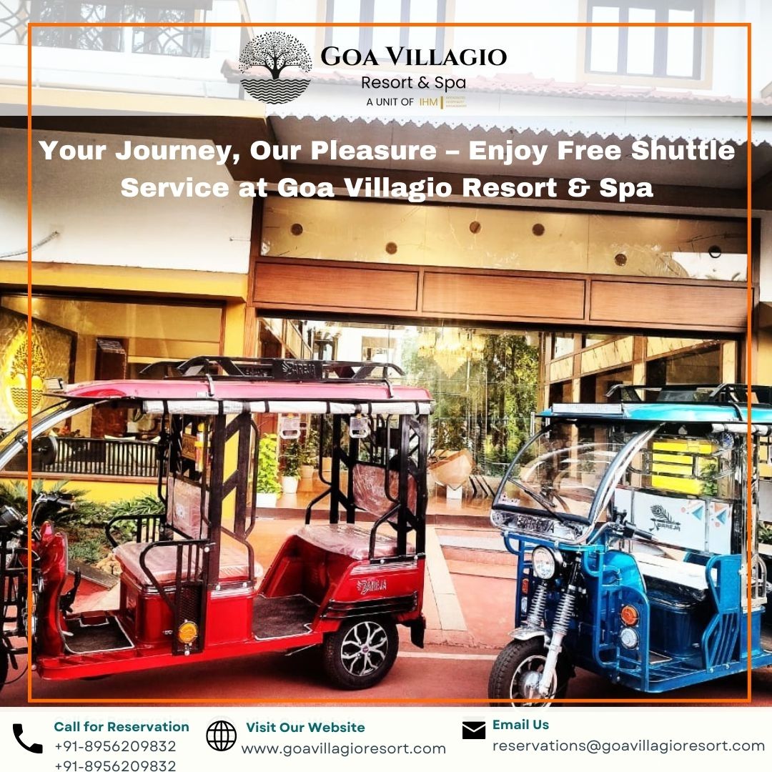 goavillagio's tweet image. 𝐄𝐱𝐩𝐥𝐨𝐫𝐞 𝐆𝐨𝐚 𝐰𝐢𝐭𝐡 𝐞𝐚𝐬𝐞! 🚐 Enjoy our FREE shuttle service and experience the ultimate convenience during your stay at Goa Villagio Resort &amp;amp; Spa.
#FreeShuttleService #GoaVillagio #ExploreWithEase #ConvenienceOnTheGo #GoaTravelMadeEasy #ResortShuttle #TravelInStyle