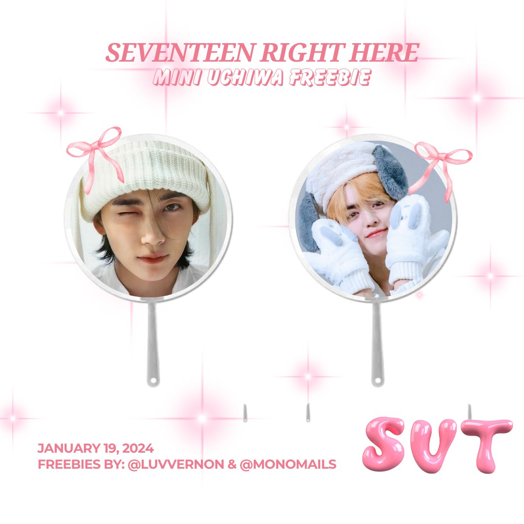 _luvvernon's tweet image. we will be giving away mini uchiwas during the day 2 concert (jan 19, 2024). please note, this is just a sample. the actual giveaway will feature all 13 members (OT13). see u there, carats!

•to claim: follow, like &amp;amp; rt
•strictly 1:1 only 
•limited quantity
•open for trades