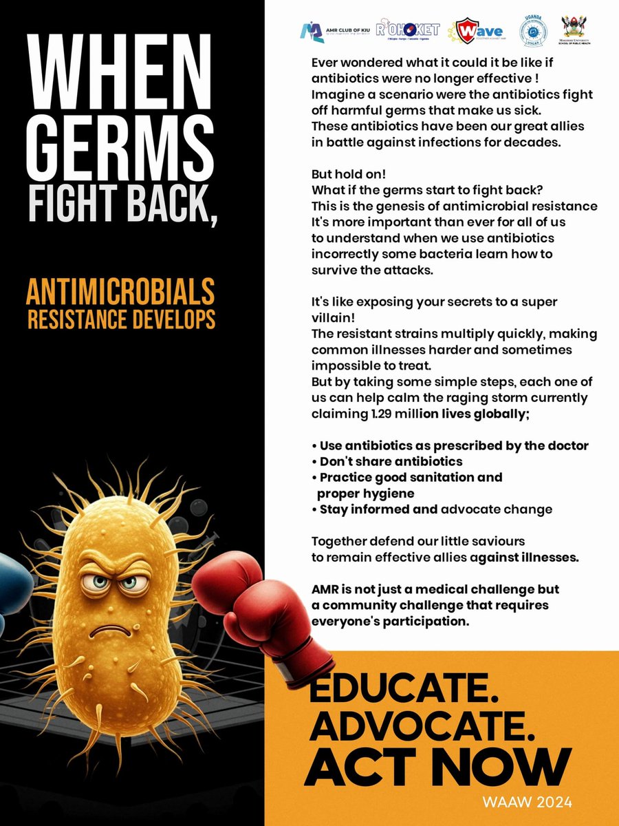 The power is in your hands 💊💪
Let's stop antimicrobial resistance.
#NationalAMRContest24
#UGYouthAgainstAMR