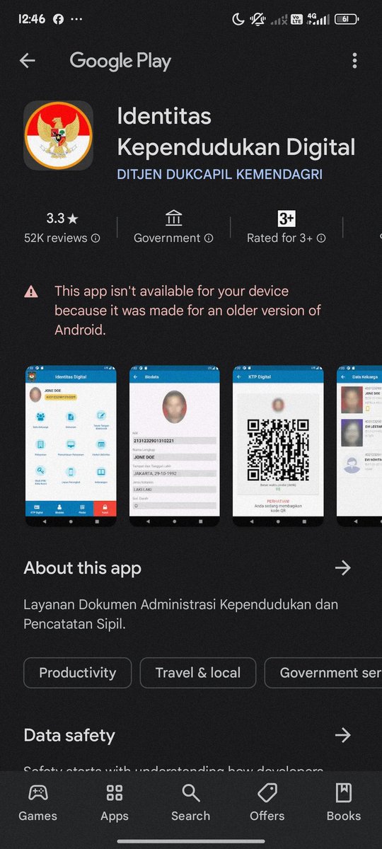 Kirarsa's tweet image. HELPP MASA HARUS BELI HP DENGAN ANDROID VERSI LAMA TOLONG 😭😭

@DukcapilKDN 
#dukcapil  #ikd  #identitaskependudukan #Help