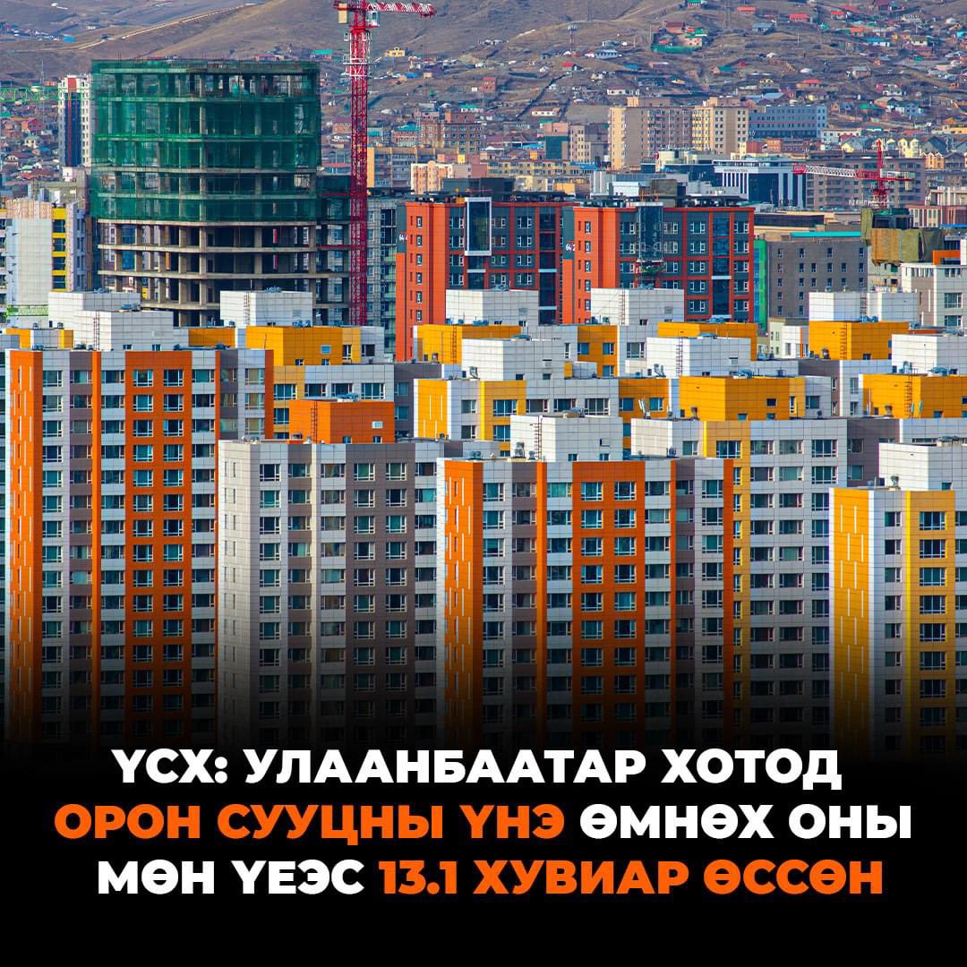 УБ-д орон сууцны үнэ өмнөх оноос 13.1 хувиар өссөн байна.

Байрны урьдчилгаа хийх гэсээр байтал залуу нас дуусцан байна тэгэх үү. Ийм үнэтэй байхад утаа угаар, тоос шороо, ханиад томуу өвчлөлөөс хэзээ ч салахгүй ээ! Бүр хэзээ ч шүү.
