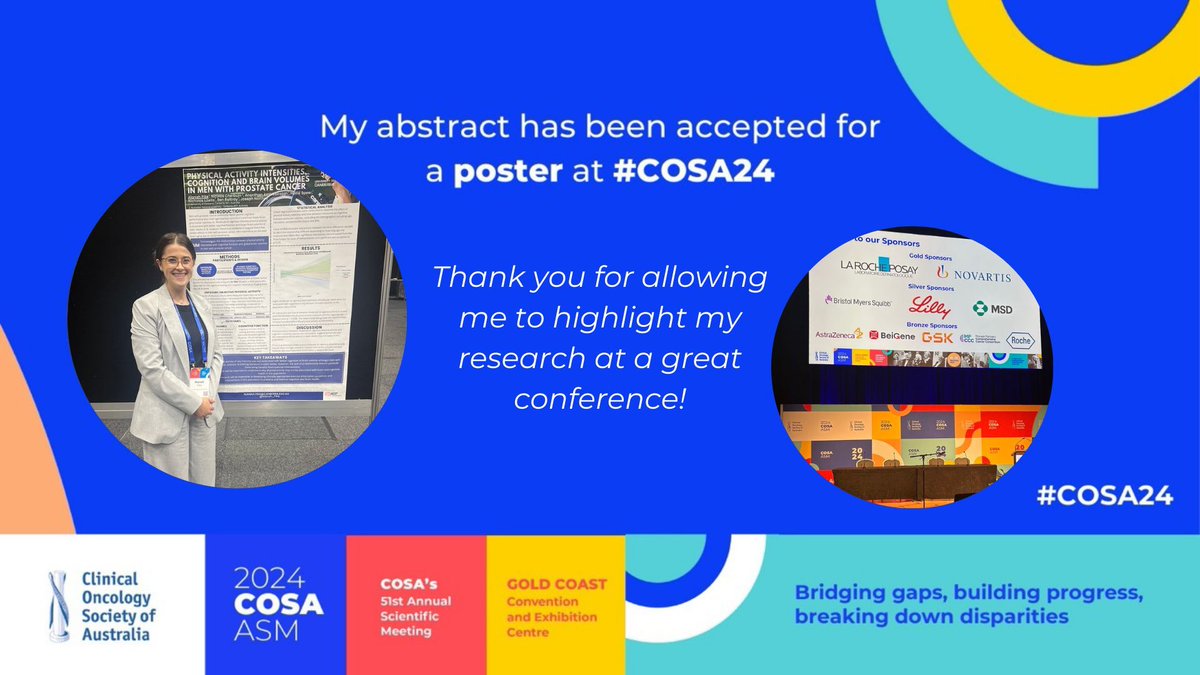 Congrats to @alanah_pike for presenting her #research at #COSA24! 👩‍💼
Alanah's poster looked at #PhysicalActivity &amp; #cognition &amp; #BrainHealth in #ProstateCancer survivors 🚶🧠⚙️
Shout out to <a href="/COSAoncology/">COSA</a> for hosting a informative and thought-provoking conference!

#ActiveBrainUC