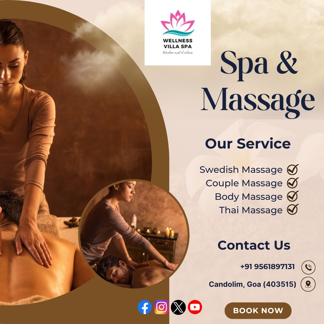 SpaVillaGoa1's tweet photo. 🌸 "Revitalize your mind, body, and spirit! Our massage and spa treatments are crafted to help you find ultimate relaxation.✨ #StressRelief " 

For more Details Contact Us : +91 9561897131

#bestmassage #spaday #wellnessvillaspa #goa #candilom #bestspaingoa https://t.co/JEkkK8zYAz