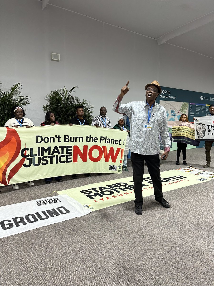 PriceofOil's tweet photo. “For close to 200 years the fossil fuel industry has poisoned the world. I come from the Niger Delta. Fossil fuels are cheap because we’re paying the costs.”

#KickBigPolluters out of the United Nations climate change conference and make them #PayUp! #COP29 https://t.co/dtuK5xRQhz