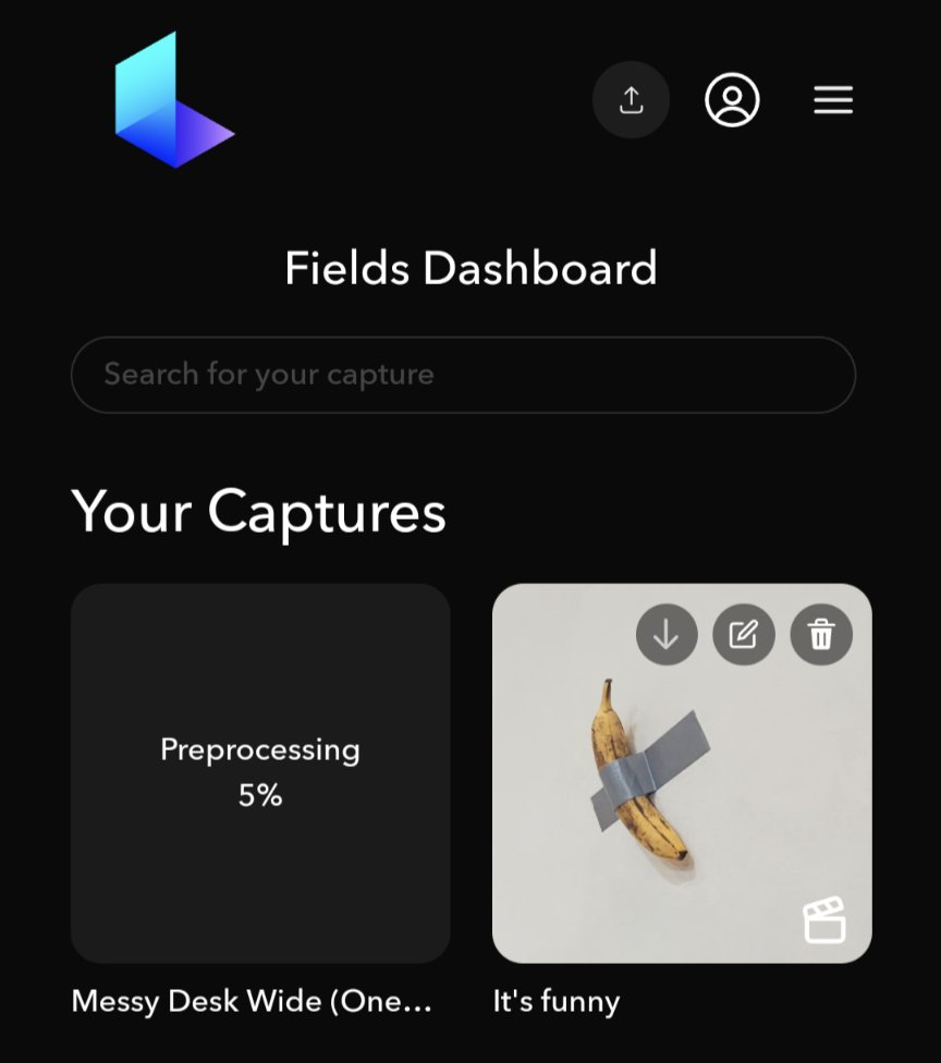 Glad to report that Luma is processing radiance fields again. Upload -> preprocessing in under six minutes.