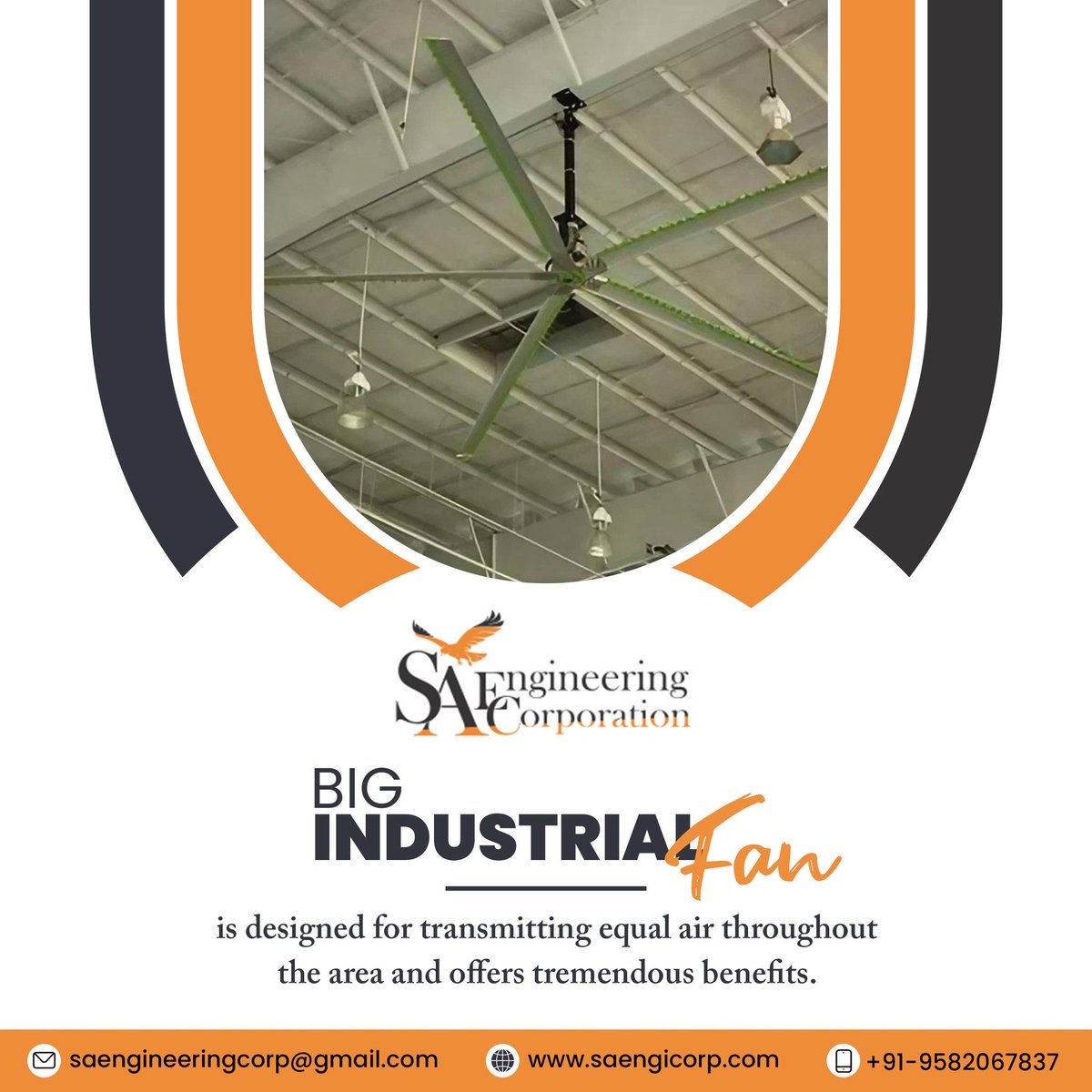 SAEnggCorp's tweet image. Stay cool and comfortable with our 𝐁𝐢𝐠 𝐢𝐧𝐝𝐮𝐬𝐭𝐫𝐢𝐚𝐥 𝐟𝐚𝐧 💨 – perfect for larger spaces.

📲: +91-9582067837
🌐: saengicorp.com
📧: saengineeringcorp@gmail.com

#bigindustrialfan #industrialventilation #powerfulairflow #coolingsolutions #workplacecomfort