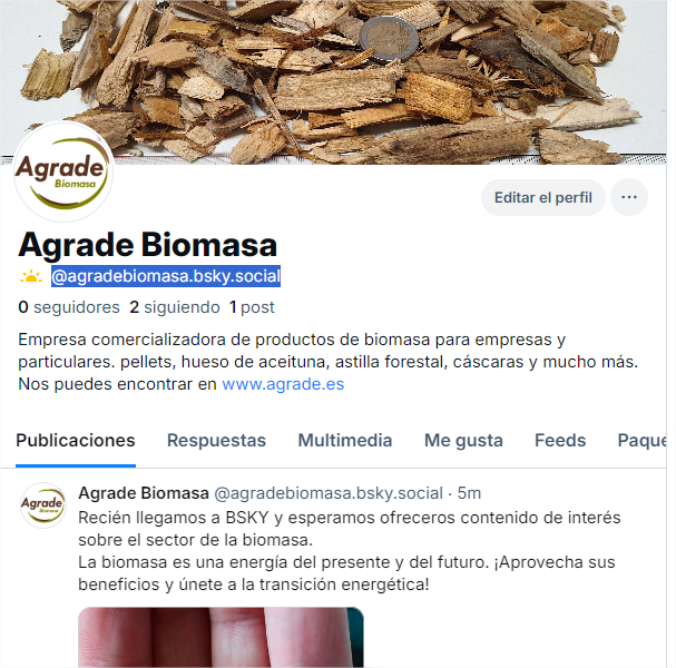 AgradeBiomasa's tweet photo. Nos mudamos de Red Social!
Nos podrás encontrar en Blusky desde hoy mismo: @agradebiomasa.bsky.social https://t.co/EJ050iJruG