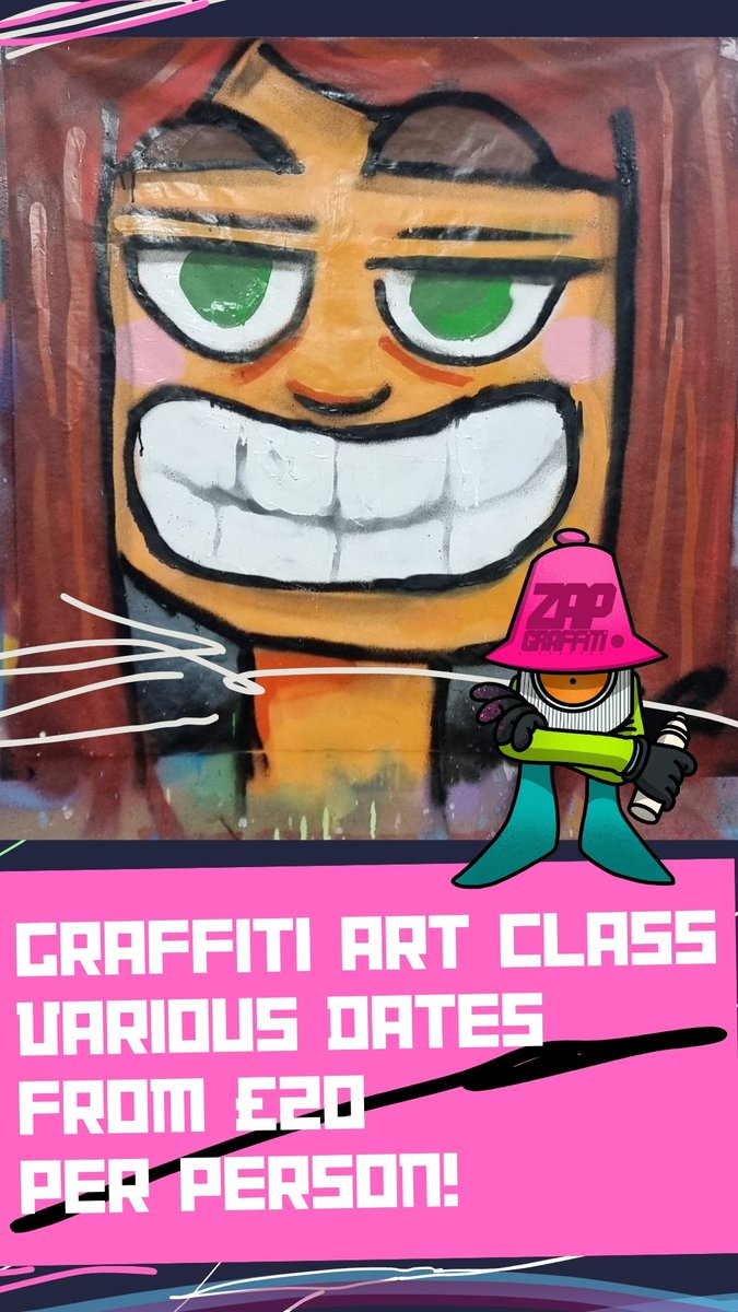 Get creative in our Graffiti Art classes in Liverpool! Book now or get a voucher! zapgraffiti.co.uk/book-a-class
