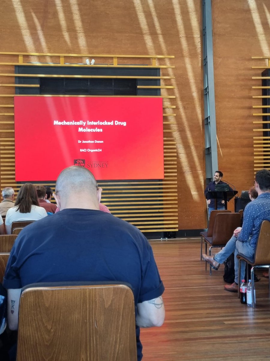 Kassiou Group (@kassiougroup) on Twitter photo Fantastic presentation given by <a href="/TitchDanon/">Titch Danon</a> this afternoon at #ORGANIC24 on mechanically interlocked drug molecules! Fantastic presentation given by <a href="/TitchDanon/">Titch Danon</a> this afternoon at #ORGANIC24 on mechanically interlocked drug molecules!