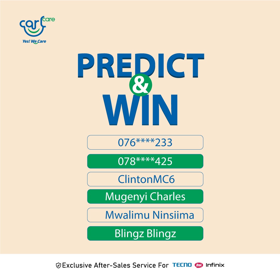 Carlcareug's tweet image. Let's kick off the week with some wins! Congrats to the 🇺🇬vs🇿🇦 #predictandwin winners. Inbox us your contacts. Thanks to everyone who participated🤝#UGASA #AFCON2024