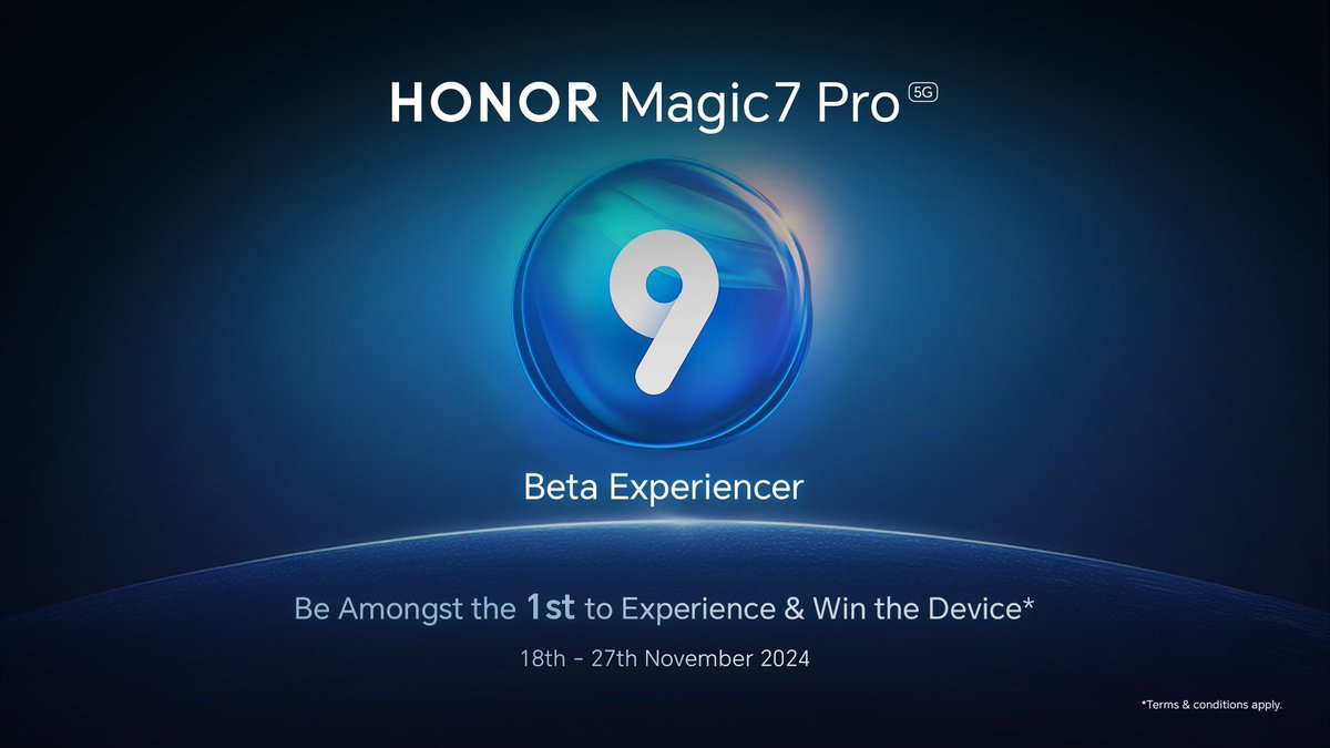 amadzahry's tweet image. Daftar untuk menjadi Beta Experiencer HONOR Magic7 Pro sekarang!
Pendaftaran untuk Program Beta Experiencer HONOR Magic7 Pro bermula hari ini sehingga 27 November 2024. Peserta boleh membuat pendaftaran di honor.com/my/shop/new-pr…
#amadzahry #honormalaysia #honormagic7pro