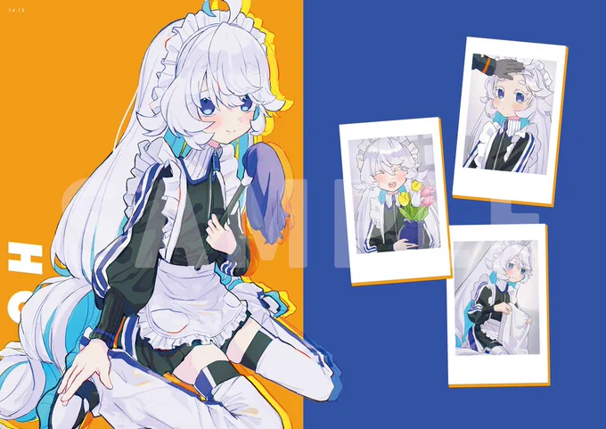 #COMITIA150 新刊『WEAK POINT』通販開始しました!冊子版は増刷後発送になるのでお時間いただきます。オリジナルキャラクターのジャージ水着メイド2人組のイラスト本です。他既刊&amp;シールなども合わせてお求めください 