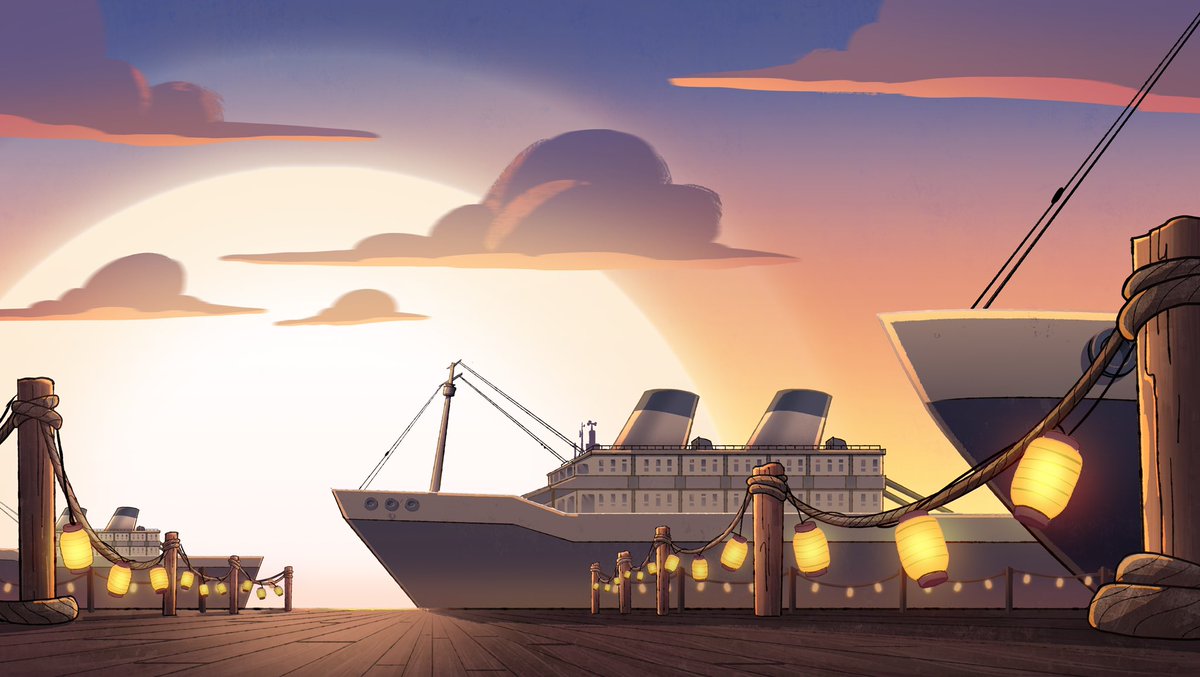 katek3's tweet photo. A few more of my Background Paintings from ep1 of #InvincibleFightGirl! 🌅

I loved painting the backgrounds for this special scene where Andy meets Aunt P for the 1st time

“You either are a wrestler or you aren’t. No one can give you permission.”

Art direction: @wolfinsheeps https://t.co/dP340kbGfA
