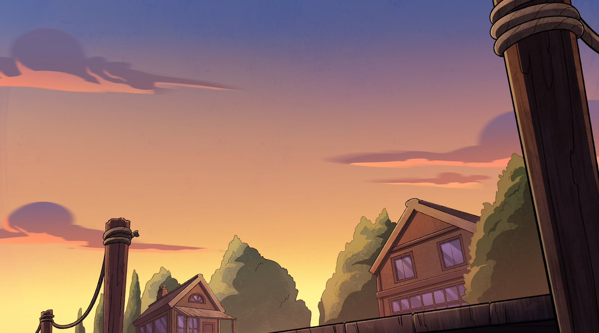 A few more of my Background Paintings from ep1 of #InvincibleFightGirl! 🌅

I loved painting the backgrounds for this special scene where Andy meets Aunt P for the 1st time

“You either are a wrestler or you aren’t. No one can give you permission.”

Art direction: <a href="/wolfinsheeps/">ぴ</a>