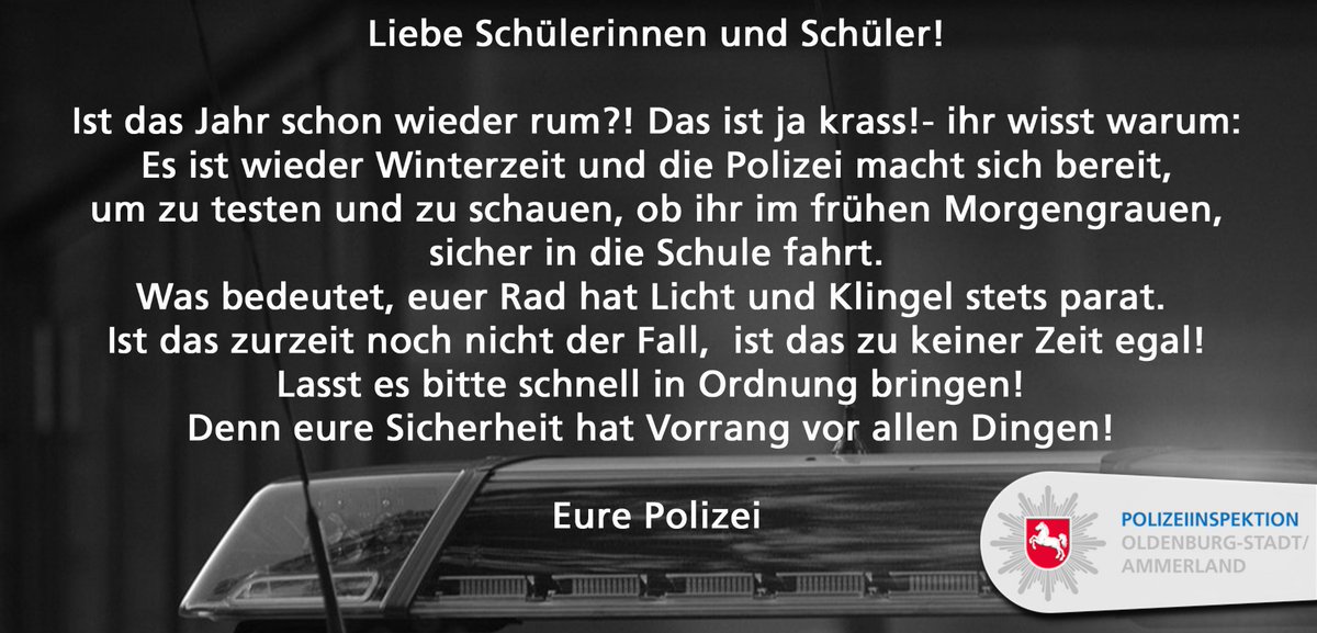 Polizei Oldenburg-Stadt/Ammerland tweet media