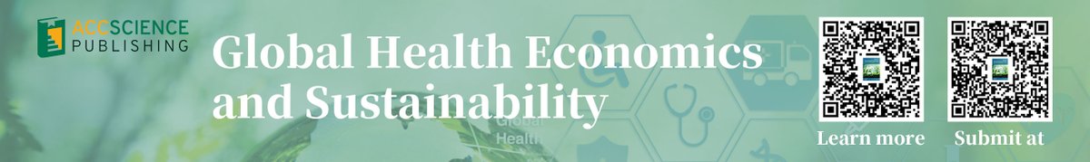 GHES_ASP's tweet image. 📢 Call for Papers!
😊 Global Health Economics and Sustainability continuously welcomes submissions.
✨ Submission link: accscience.com/user/manuscrip…...
❤️ If you encounter any issues during the submission process, please feel free to contact elsa.guo@accscience.com.
