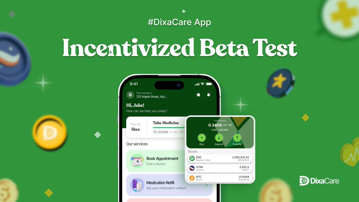 KvngOch's tweet image. Are you ready for @dixacare beta test? 
Join #HealthQuest to qualify.