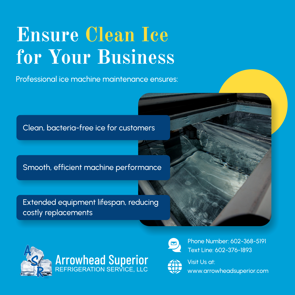ASR_ASB2008's tweet image. Regular ice machine maintenance is essential for clean, safe ice and reliable performance. Protect your business and customers by scheduling professional upkeep today! 

#PeoriaAZ #CommercialRefrigerationServices #IceMachineMaintenance #CleanIceMatters #FoodSafety #EquipmentCare