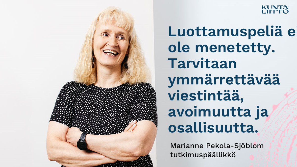 💡Puhutaanpa sitten valtion ja kuntien, luottamushenkilöiden ja viranhaltijoiden tai kuntapäättäjien ja kuntalaisten välisistä suhteista, aina päädytään luottamukseen - tai sen puutteeseen, bloggaa <a href="/M_PekolaSjoblom/">M. Pekola-Sjöblom</a>. 

 👉kuntaliitto.fi/blogi/2024/luo… 

#kuntavaalit #kuntalaistutkimus