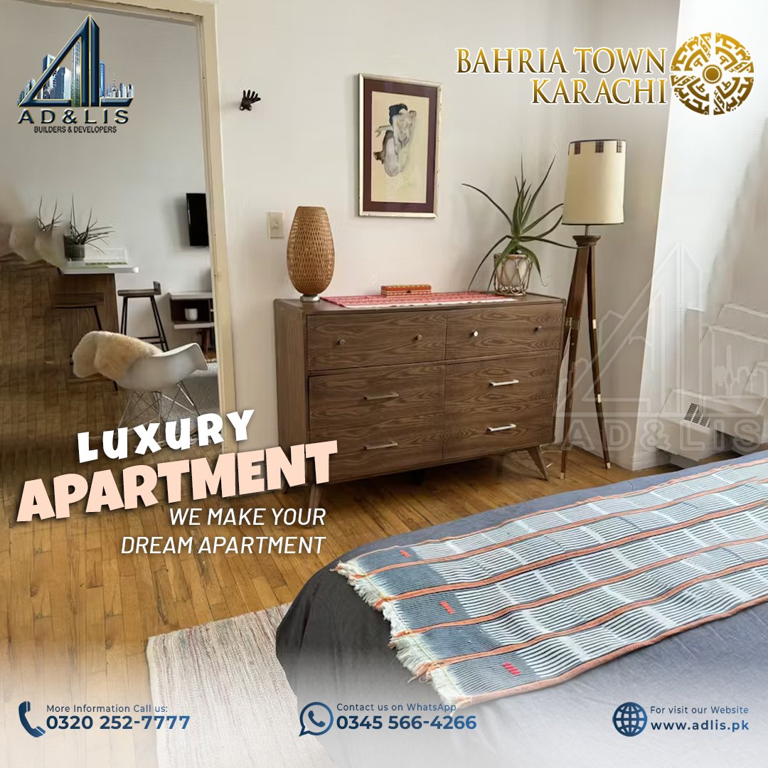 ADLISDevelopers's tweet photo. Luxury Apartment A Dream, but We Make Your Apartment as a Dream Apartment on easy payment schedule 
For Booking &amp; Details
📲 0320 252 7777
📲 0345 566 4266
📩 info@adlis.pk
🌐 https://t.co/mtPzzPQUbH
#Adlis #lisdevelopers #hillsresidencia #BahriaTown #construction #house #villa https://t.co/zSsnowKbT5