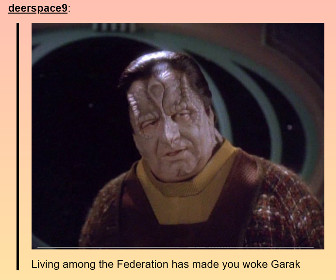 male_wife_'s tweet image. this is my favorite ds9 post maybe ever and it only has 300 notes. i assumed everyone on earth had seen it