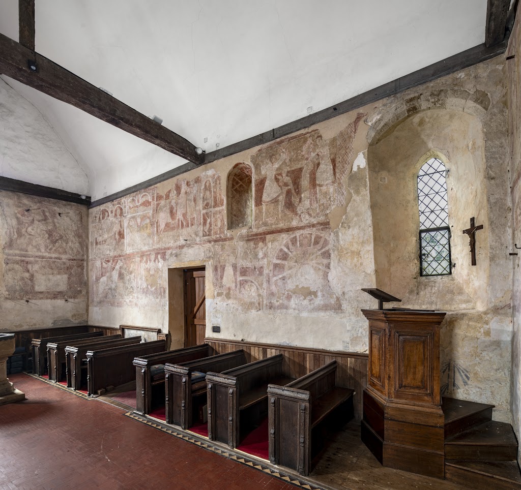 St Botolph’s Church in West Sussex contains paintings that are some of the earliest and most complete examples to survive in England. 🤩

It is one of many sites added to the #HeritageAtRisk Register this year, a list of historic places needing protection.