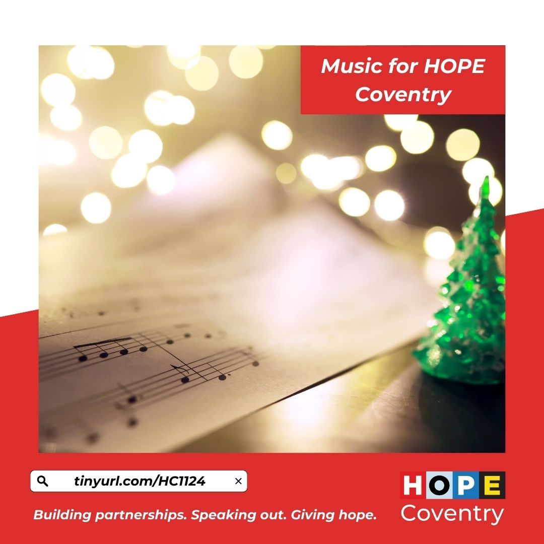 Looking for a festive way to support HOPE Coventry this Christmas? 🎄🎶 Join the Eclectica Orchestra for a beautiful concert to uplift and inspire on Sat 14th Dec at 2:30pm. More details here: tinyurl.com/HC1124 
#ChristmasConcert #HOPECoventry #FestiveMusic #SupportLocal