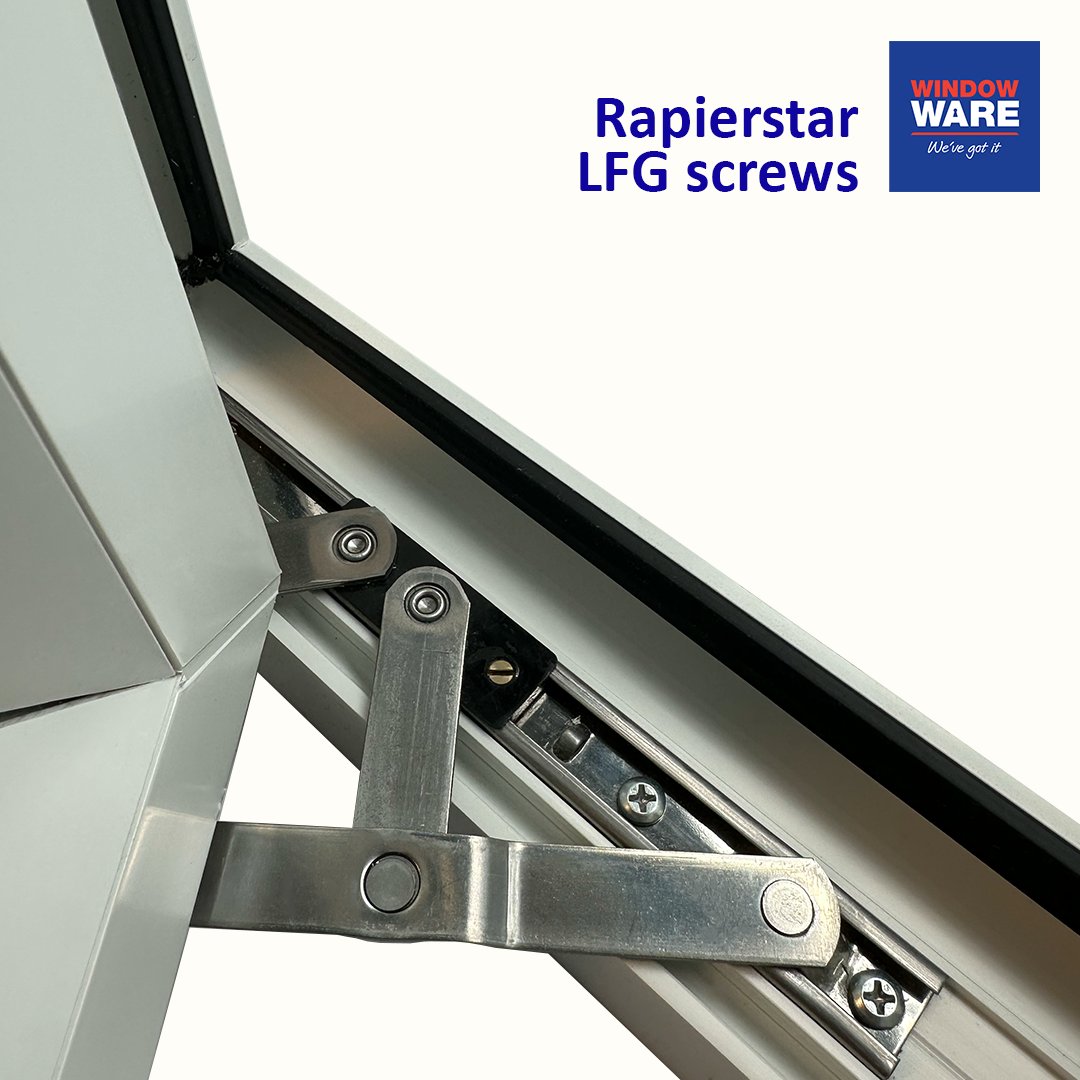 WindowWare's tweet image. Small but perfectly formed! Our @rapierstar LFG screws offer precision &amp;amp; a secure fit for friction stays on #PVCUwindows. A low-profile head prevents damage to hinges &amp;amp; under head serrations give improved grip &amp;amp; reduced spin during installation. Learn more ow.ly/Ol7f50U7OkB