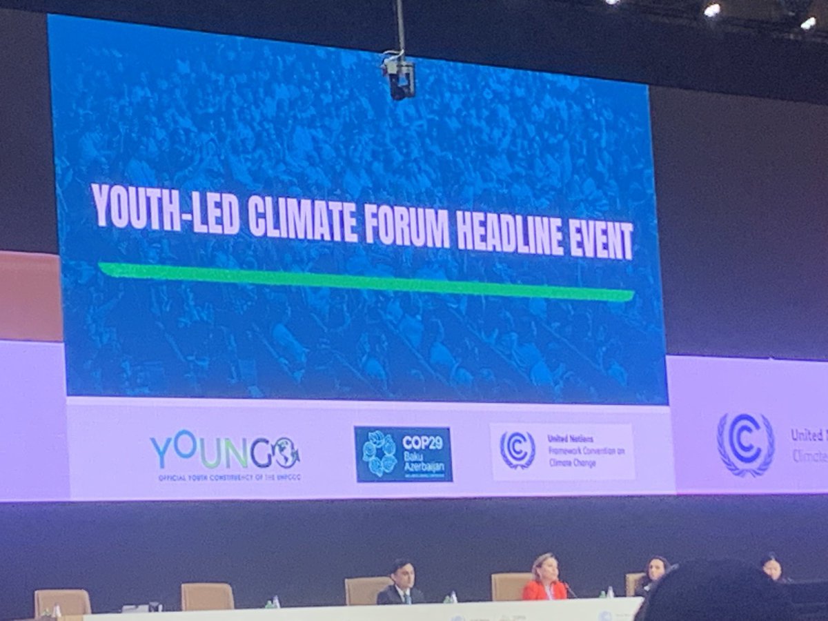 Pigdgreen's tweet photo. PIGD is proud to be a part of the Youth-Led Climate Forum Headline Event at COP29! 

We're here to amplify the voices of young people and demand action on the climate crisis. 

#YouthPower #ClimateAction #COP29 https://t.co/nxI8DYFK2U