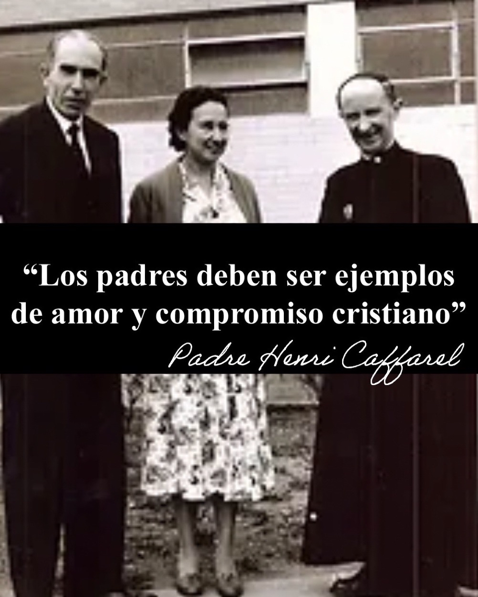 En sus enseñanzas, el Padre Caffarel abordaba la importancia de la educación en la fe de los hijos, animando a los padres a ser ejemplos de amor y compromiso cristiano.

#equipocaffarel
