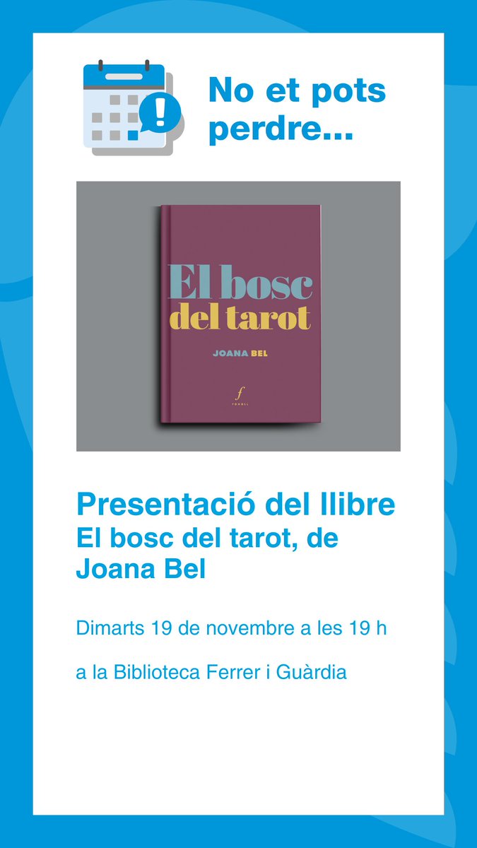 ajalella's tweet photo. 🗓️ AGENDA #Alella #Maresme

📚 Presentació de llibre
📍 19/11- 19 h - @biblioalella

🏺 Xerrada
📍 19/11- 19.30 h - Espai Arts Escèniques

🗣️ Parlem de...
📍 21/11 - 17 h - Antigues Escoles Fabra

🗣️ Tertúlia
📍 21/11 - 19 h - @canlleonart

ℹ️ Més info: https://t.co/EYbXgrTiZk https://t.co/a3mOwSk9EX