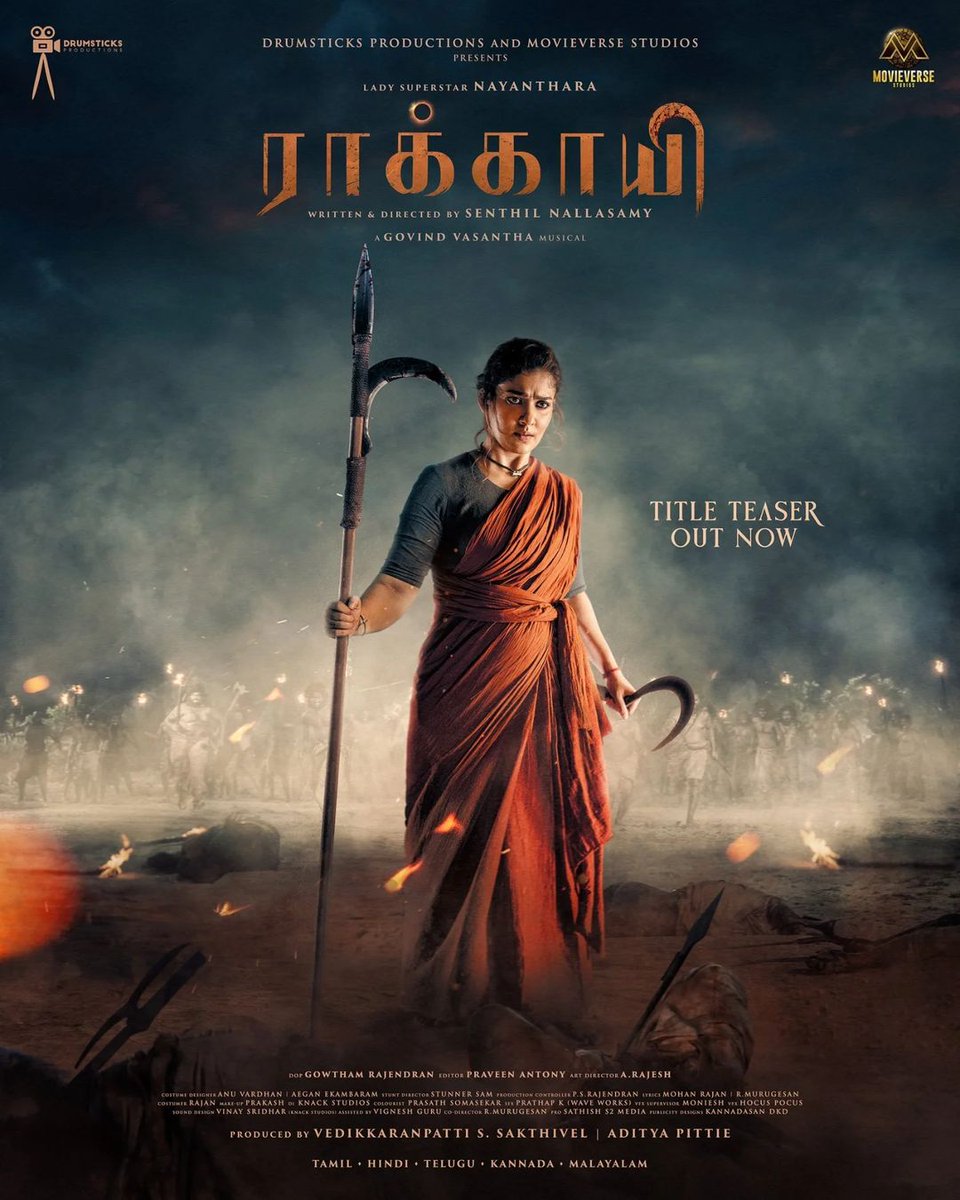 seithimalar14's tweet photo. First Look Poster of Nayanthara's #RakkayieHigh Budget Period Action Film#nayanthara #titleteaser #trending https://t.co/JDfyrDfhWX