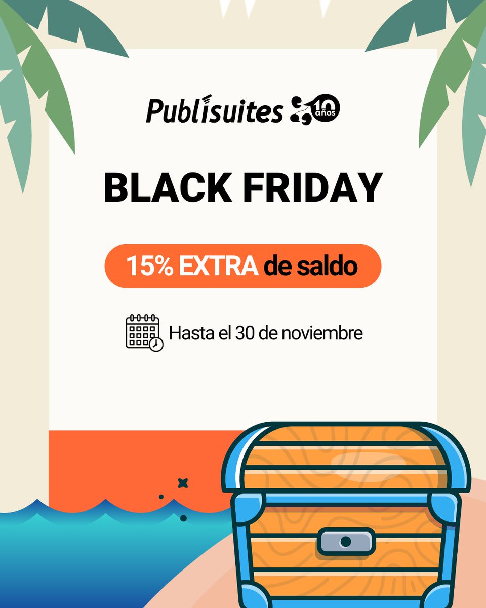 📢 ¡Llegó el Black Friday a Publisuites!

Te damos un 15% EXTRA de saldo para maximizar tus campañas. 💥 Cupón: BF2024

¡Impulsa tu estrategia SEO y llega a más clientes! 🚀 Solo hasta el 30 de noviembre. 

🔗 publisuites.com/es/black-frida…

#BlackFriday #Anunciantes #Publisuites
