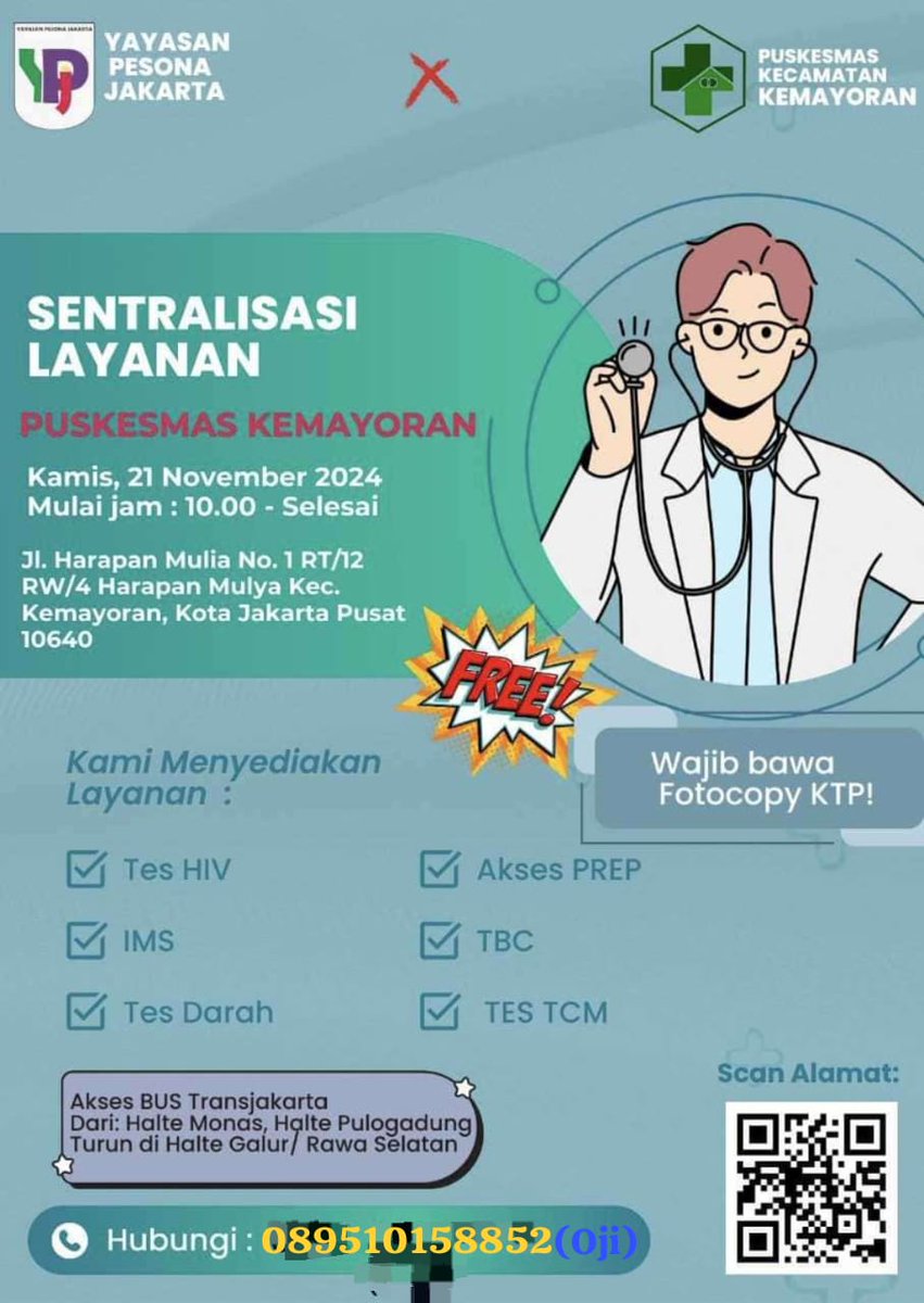 BaladoTero2904's tweet photo. Siang tmn" Izin info test kesehatan ya, yg merasa melakukan sex beresiko yuk chek kesehatan ketahui sedari dini ya , hari Kamis tgl 21 November 2024
#testhiv #prep #prepjakarta #vct #gayjakarta https://t.co/VGnrN5SBTK