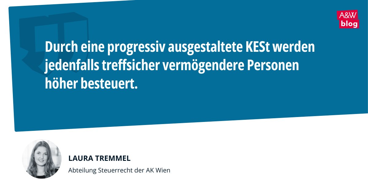 A&W Blog (@aundw) on Twitter photo Während Arbeit in 🇦🇹 bis zu 55% besteuert wird, sind Kapitaleinkünfte – egal wie hoch – mit 27,5% endbesteuert. Angesichts der schwierigen Budgetlage höchste Zeit, über eine progressive #Kapitalertragsteuer nachzudenken. Steuerexpertin <a href="/laura_tremmel/">Laura Tremmel</a>: awblog.at/Verteilung/Mit… Während Arbeit in 🇦🇹 bis zu 55% besteuert wird, sind Kapitaleinkünfte – egal wie hoch – mit 27,5% endbesteuert. Angesichts der schwierigen Budgetlage höchste Zeit, über eine progressive #Kapitalertragsteuer nachzudenken. Steuerexpertin <a href="/laura_tremmel/">Laura Tremmel</a>: awblog.at/Verteilung/Mit…