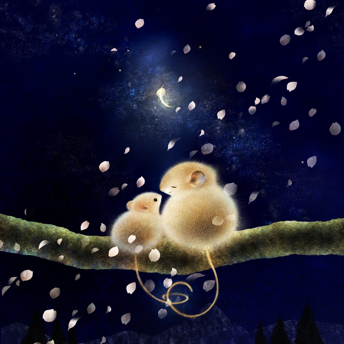 ForestStoryTime's tweet photo. 私はしあわせだよ。
今も。今日も。明日も。

いつか、この空にのぼる時がきても。
お星さまになってからも、
ずっと、しあわせなんだよ。

命あるあいだに、きみと出会えたから。

#きょうのお月さま🌜 https://t.co/hLgWJFUN5q