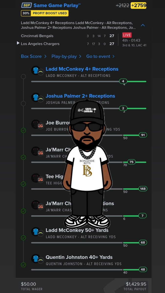 BonafideBets's tweet image. Spoon fed VIP TWO BANGERs tonight 🔥🧨☄️

#SNF #FanDuel #BonafideBets #GamblingCommunity #GamblingX