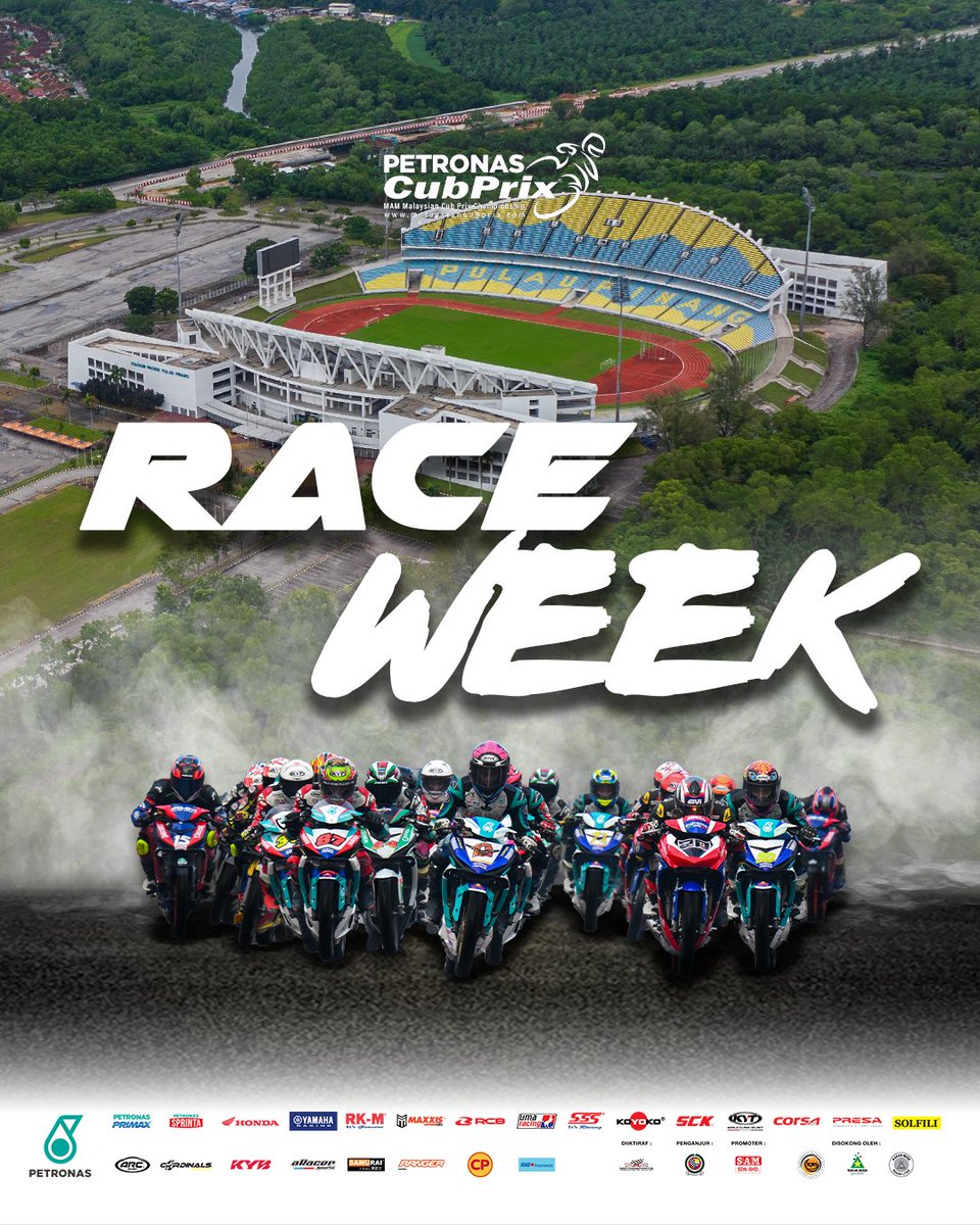 msiancubprix's tweet photo. RACE WEEK!

📍Stadium Batu Kawan, Pulau Pinang
🗓️ 23-24 November 2024

📡 Facebook &amp; Youtube live

MASUK PERCUMA!!

#PETRONAScubprix #PETRONASmotorsports #PETRONAS50 #HomeComing https://t.co/aF3QpNATHq