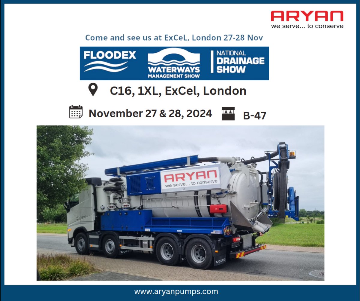 We’d love to have you visit our stand at #NationalDrainageShow on 27th &amp; 28th Nov 2024 Booth No B47 Prashant Sutar

#floodex #euromacchine #floodex2024 #watermanagement #floodprevention #london #nationaldrainageshow #floodshow #drainageshow #drainagesolutions #floodsolutions