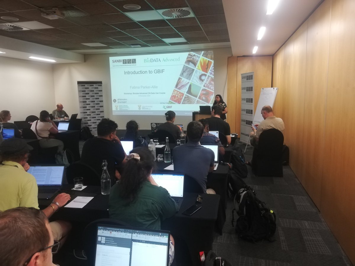 Cwenga Khanya (@cwengakhanya) on Twitter photo Day 1 of the @SANBIgBIF <a href="/GBIF/">GBIF @biodiversity.social/@gbif</a> #BioDATA Advanced Training Workshop in the Kruger National Park! 🌍✨. Sanbi Gbif Deputy Director Dr. Fátima Parker-Allie opened the session with an introduction to GBIF and its impact on global biodiversity informatics.
#Sanbigbif
#Gbif Day 1 of the @SANBIgBIF <a href="/GBIF/">GBIF @biodiversity.social/@gbif</a> #BioDATA Advanced Training Workshop in the Kruger National Park! 🌍✨. Sanbi Gbif Deputy Director Dr. Fátima Parker-Allie opened the session with an introduction to GBIF and its impact on global biodiversity informatics.
#Sanbigbif
#Gbif