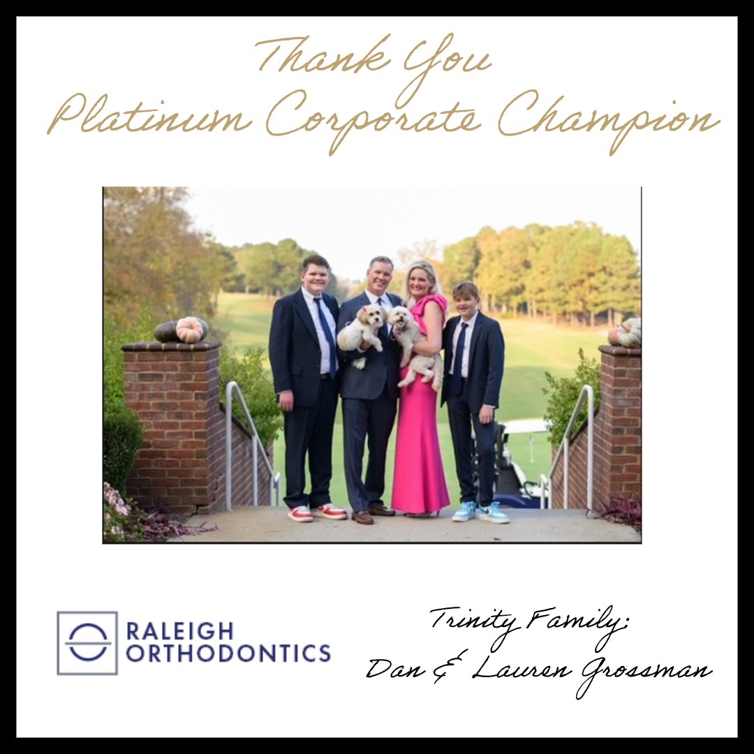 _TrinityAcademy's tweet photo. Thank you to our Platinum Corporate Champion Raleigh Orthodontics!

https://t.co/AScJNPvVte https://t.co/o9hRdUjo49