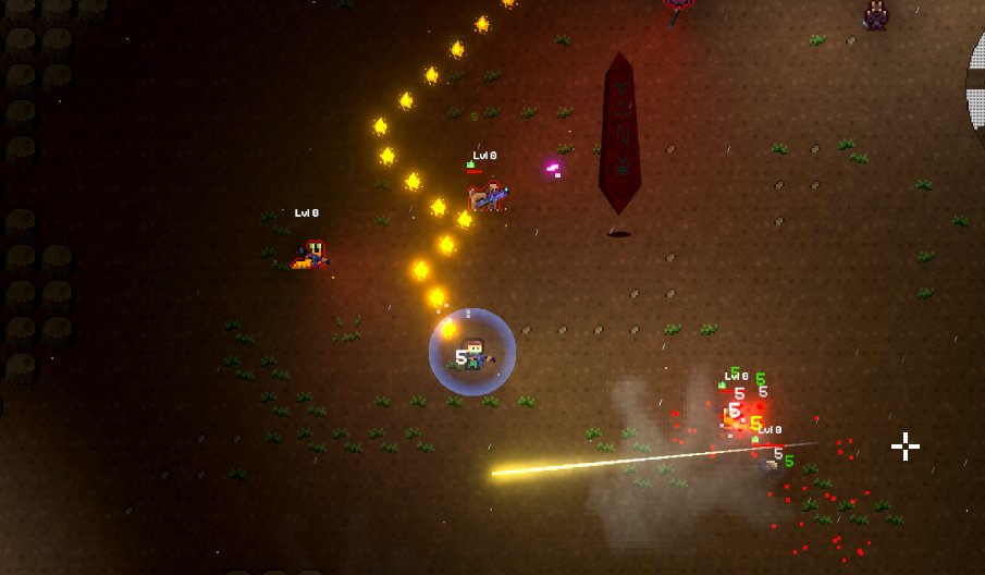 squirrel_works's tweet photo. 🎮 Our upcoming game is a top-down 2D action shooter where you will face fearless monsters with guns, unlock upgrades, and dominate with unique gameplay.  

🔥 Check out newest gameplay mechanic: Fire Trail Talent! 

#IndieDev #GameDev #2DShooter #TopDownShooter https://t.co/P0Y1dzyIgf