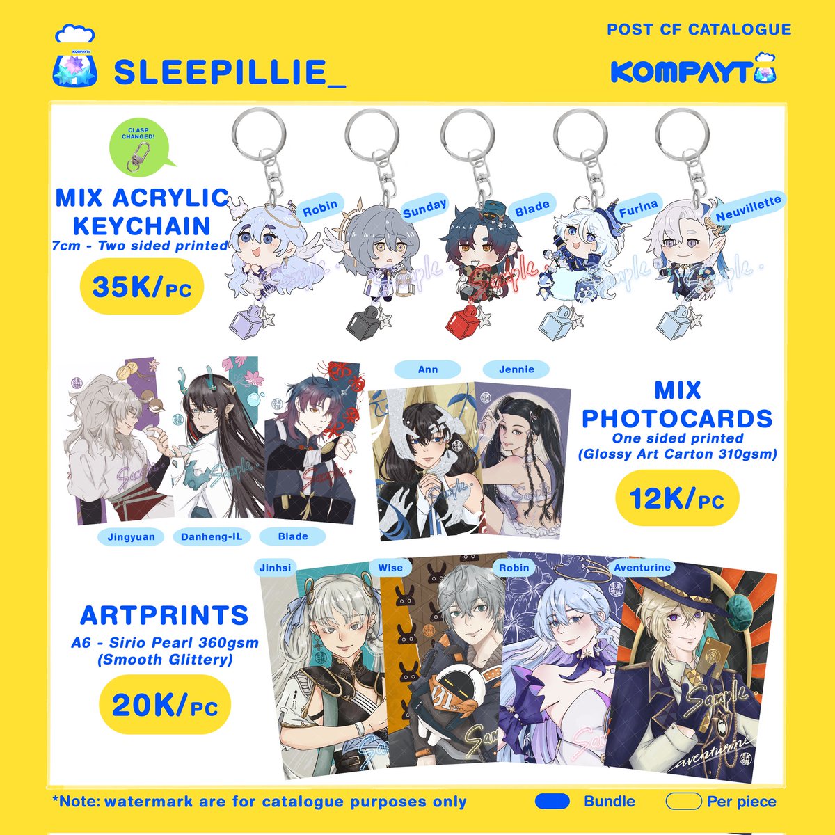 byvienz's tweet photo. π & π are appreciated!
π Genshin Impact, Honkai Star Rail, Zenless Zone Zero, Wuthering Waves, Original Works
π Acrylic Keychains, Artprints, Die Cut Stickers, Sticker Sheets, Photocards, Bookmark
#comifuro19 #cf19catalogue #postcf #merch #artistΒ #smallbusiness https://t.co/3E7KXxNi05
