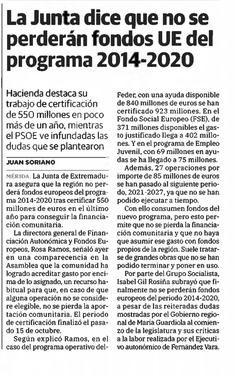 MejiasTapia's tweet photo. Hace un año, el Gobierno de @MGuardiolaM alertaba de posible pérdida de fondos europeos por la 'mala gestión' anterior. Hoy, noviembre de 2024, se confirma que no se perderá ni un €. Todo fue un montaje para engañar a la ciudadanía y justificar su gestión. #GobiernoDeLaMentira https://t.co/7VIBFH1iNU