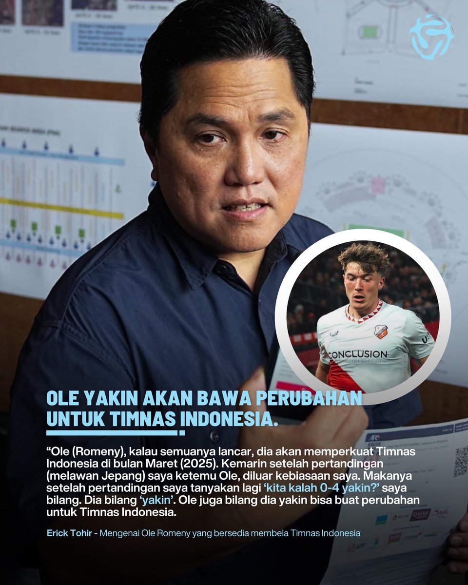 EKSBOLA's tweet photo. Ole Romeny yakin akan ada perubahan setelah dirinya bergabung dengan Timnas Indonesia https://t.co/y3obj4W7se