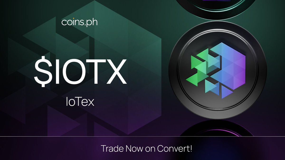 👀 New Token: $IOTX

🎉 GIVEAWAY ALERT 🎉
4,100 $IOTX (10K+ PHP) up for grabs! 10 winners get 410 IOTX each!

✅ Crush those Gleam tasks: bit.ly/IOTX-Gleam
✅ Like &amp; QRT with #CoinsRewards

📲 No Coins account yet? Sign up and trade in minutes! 👉 bit.ly/join-coinsph