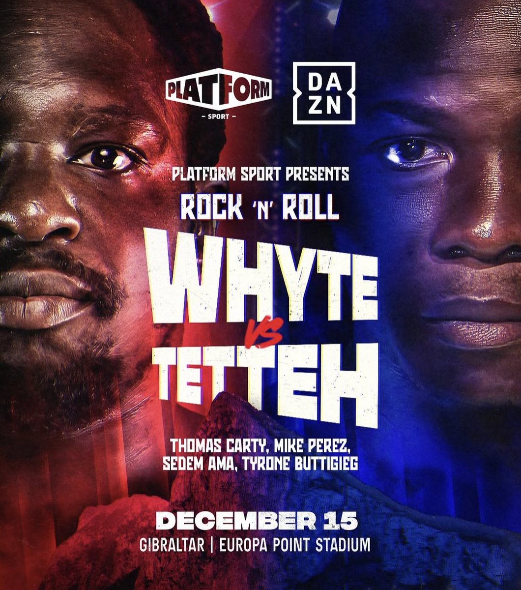 IFL TV (@ifltv) on Twitter photo ANNOUNCED 🚨
<a href="/DillianWhyte/">Dillian Whyte</a> will return to action on Dec. 15 in Gibraltar when he faces Ebenezer Tetteh in a 10-round contest LIVE on <a href="/DAZNBoxing/">DAZN Boxing</a> 🥊
Who would you like to see Whyte face in 2025?
#DillianWhyte | #BoxingNews | #Boxing ANNOUNCED 🚨
<a href="/DillianWhyte/">Dillian Whyte</a> will return to action on Dec. 15 in Gibraltar when he faces Ebenezer Tetteh in a 10-round contest LIVE on <a href="/DAZNBoxing/">DAZN Boxing</a> 🥊
Who would you like to see Whyte face in 2025?
#DillianWhyte | #BoxingNews | #Boxing