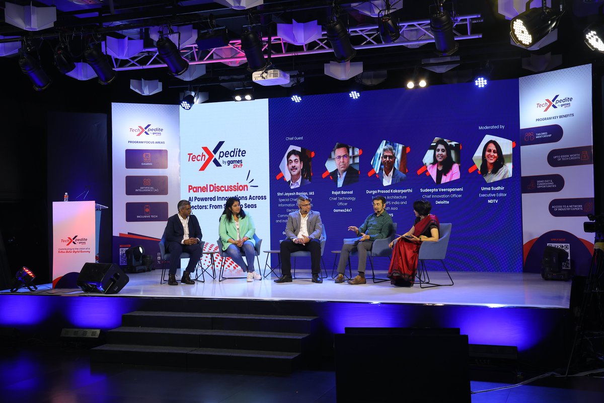 TechXpedite's tweet image. TechXpedite Hyderabad brought industry leaders together to discuss AI&apos;s game-changing impact on governance and innovation. Grateful for the valuable insights shared!

#TechXpedite2024 #startupindia