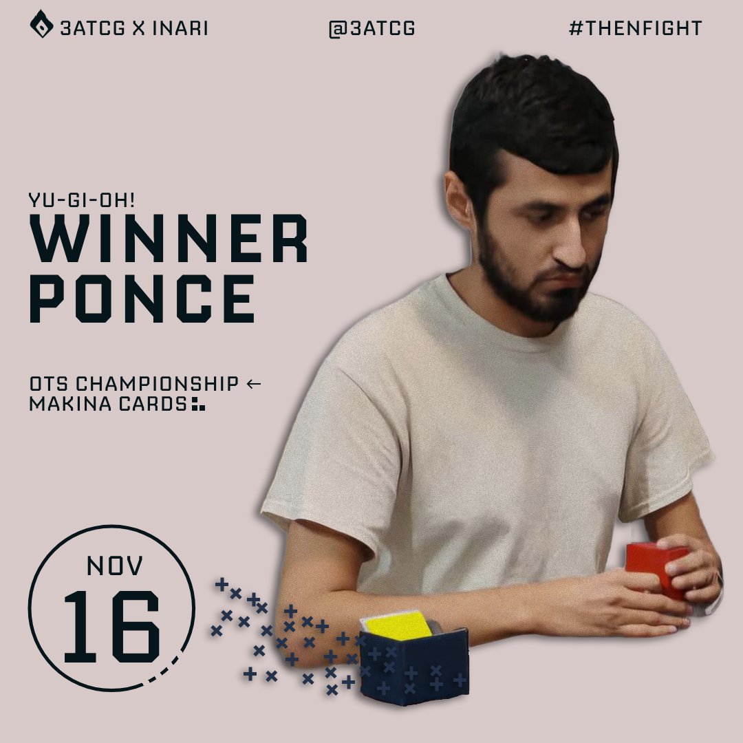 3Atcg's tweet photo. Fin de semana de OTS en donde @El__P11 se corona campeón en la tienda Makina Cards el día sabado 16 de Noviembre y Top 8 el día 17 de Noviembre en la OTS de Monarcas del norte.
Felicidades por el logro.🎉🎉🥳 https://t.co/2N7Cre9cC6
